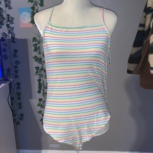 Multi-colored tank top bodysuit